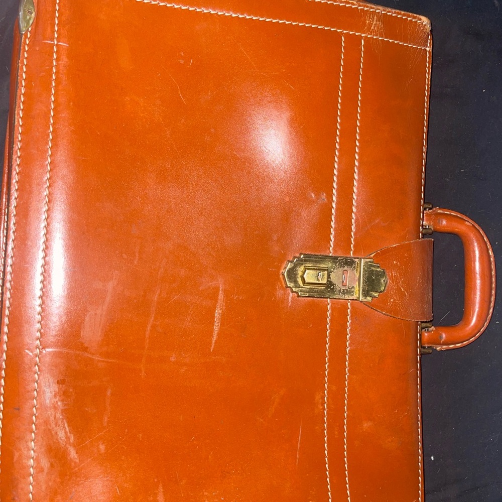 Vintage Leather Hugo Boss Briefcase